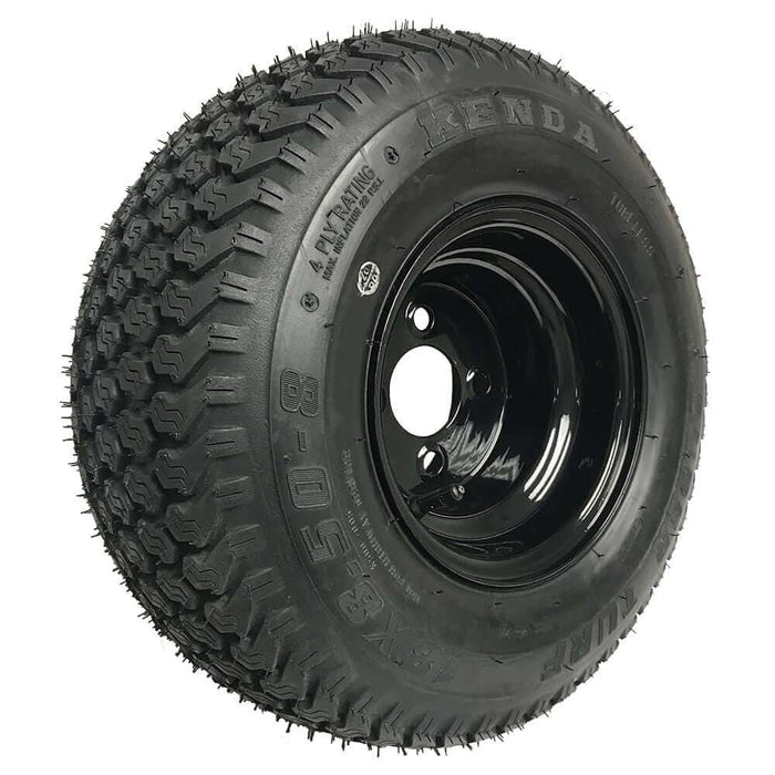 18x8.5-8 Turf All Terrain Tires and 8" OEM Steel Golf Cart Wheels Combo - Set of 4 (Fits all carts!)