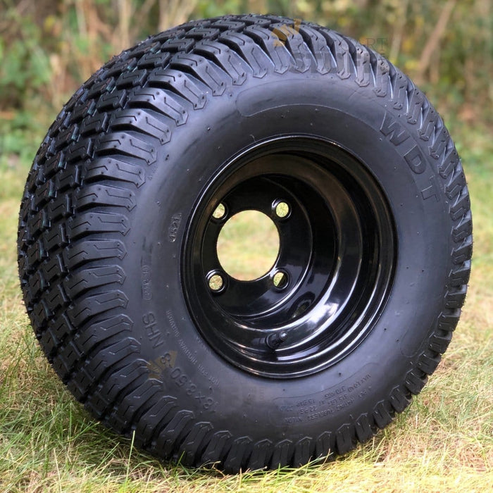 18x8.5-8 Turf All Terrain Tires and 8" OEM Steel Golf Cart Wheels Combo - Set of 4 (Fits all carts!)