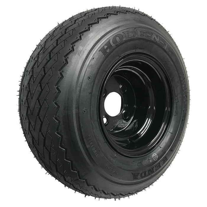 Kenda 18x8.5-8 Golf Cart Sawtooth Tire and 8" x 7" Steel Wheel OEM Replacement Combo (Hole-N-1 or Kenda Golf)