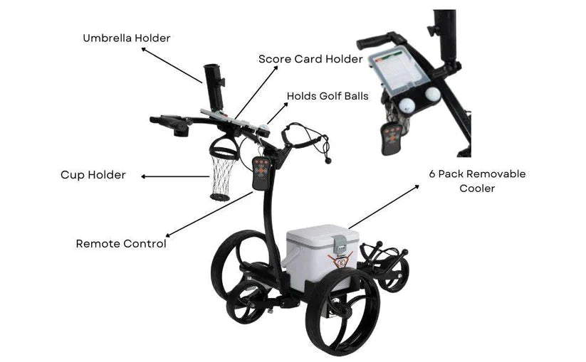 Super E-Caddy The Pro Remote Control Electric Push Cart