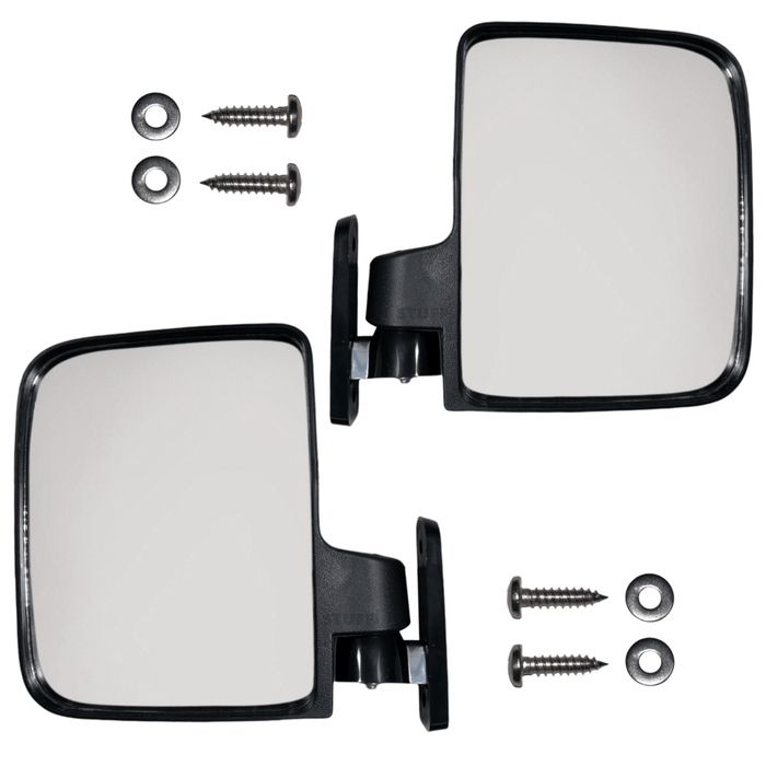 Universal Golf Cart Folding Side View Mirrors for Club Car, EZGO, Yamaha Golf Carts